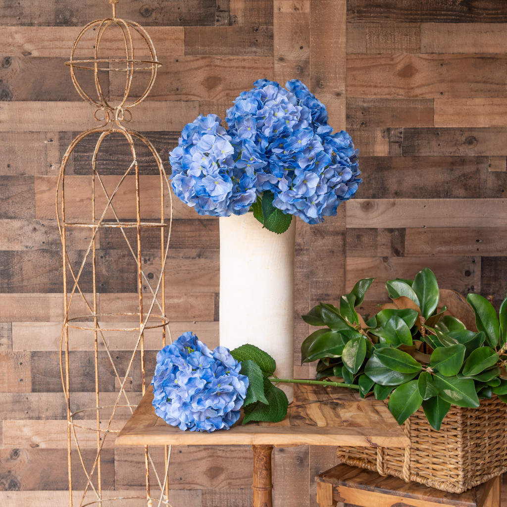 REAL TOUCH HYDRANGEA 29 INCH BLUE