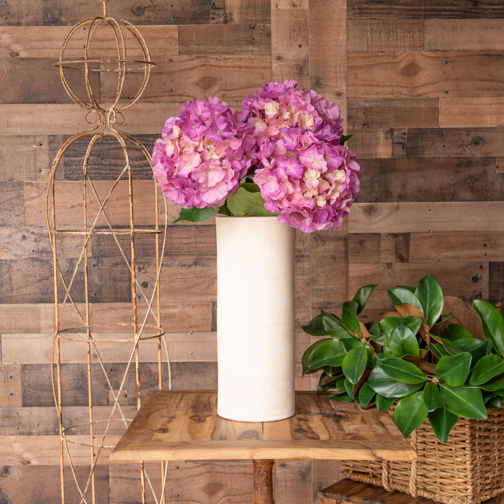 REAL TOUCH HYDRANGEA 29 INCH PLUM
