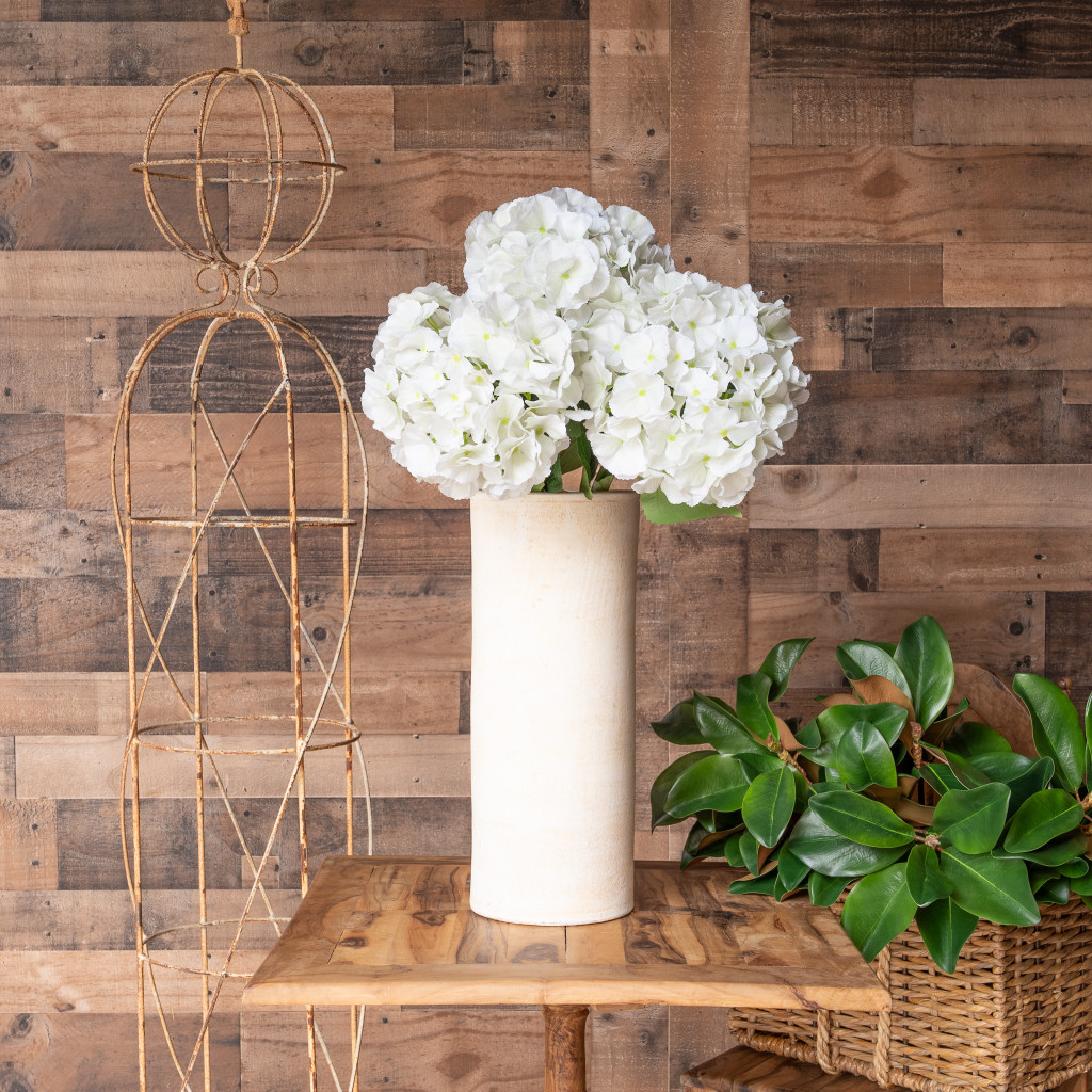 REAL TOUCH HYDRANGEA 29 INCH FRESH WHITE