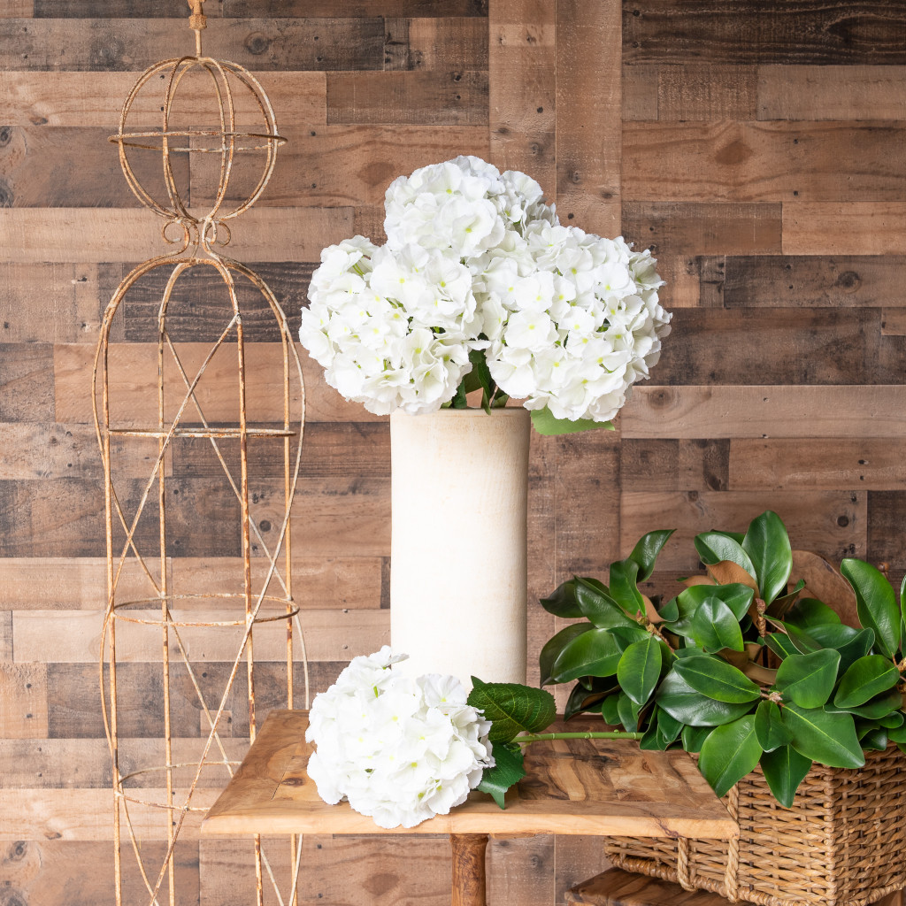 REAL TOUCH HYDRANGEA 29 INCH FRESH WHITE