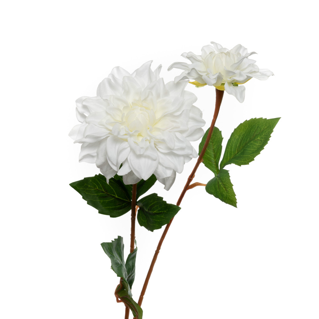 REAL TOUCH  DAHLIA 24 INCH WHITE FLOWERS