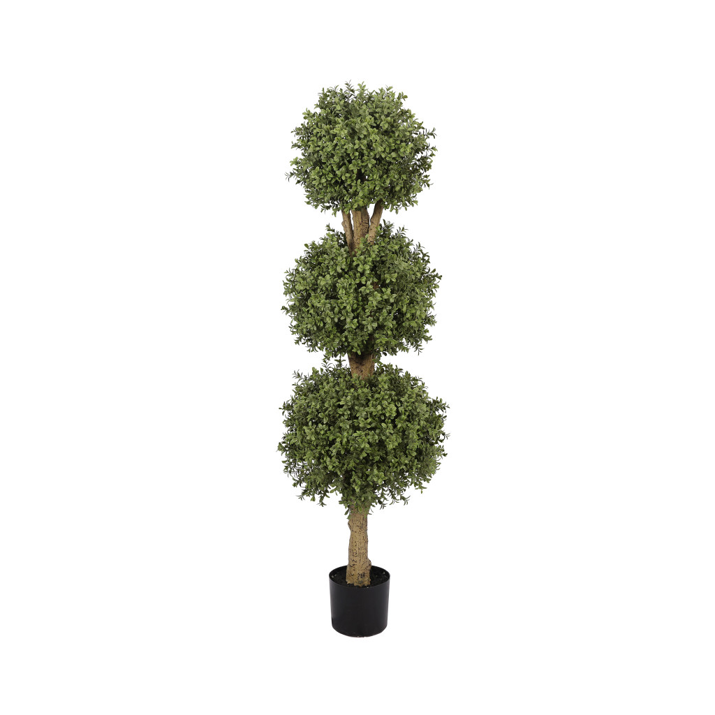EVERLUX BOXWOOD TRIPLE BALL UV TOPIARY - 59 INCH