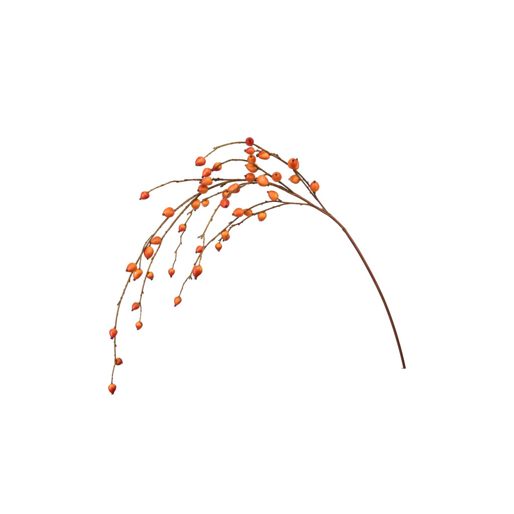 Cascading Berry Branch Amber 56 Inch