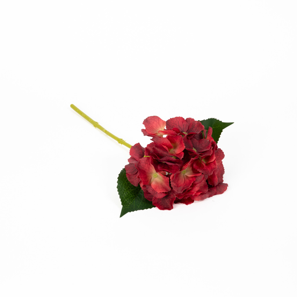 Hydrangea Stem Cranberry Real Touch 14 Inch