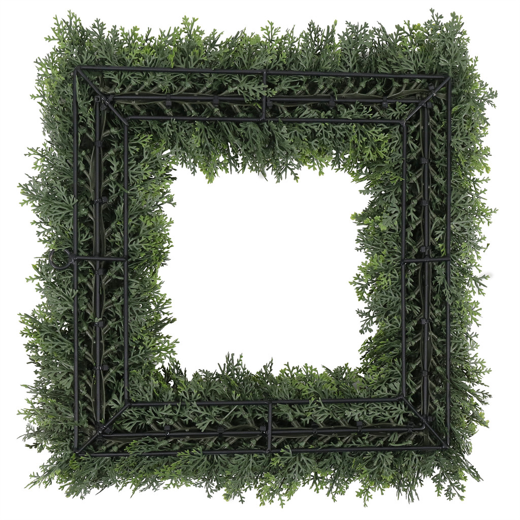 Cypress Square Wreath Everlux UV 18 Inch