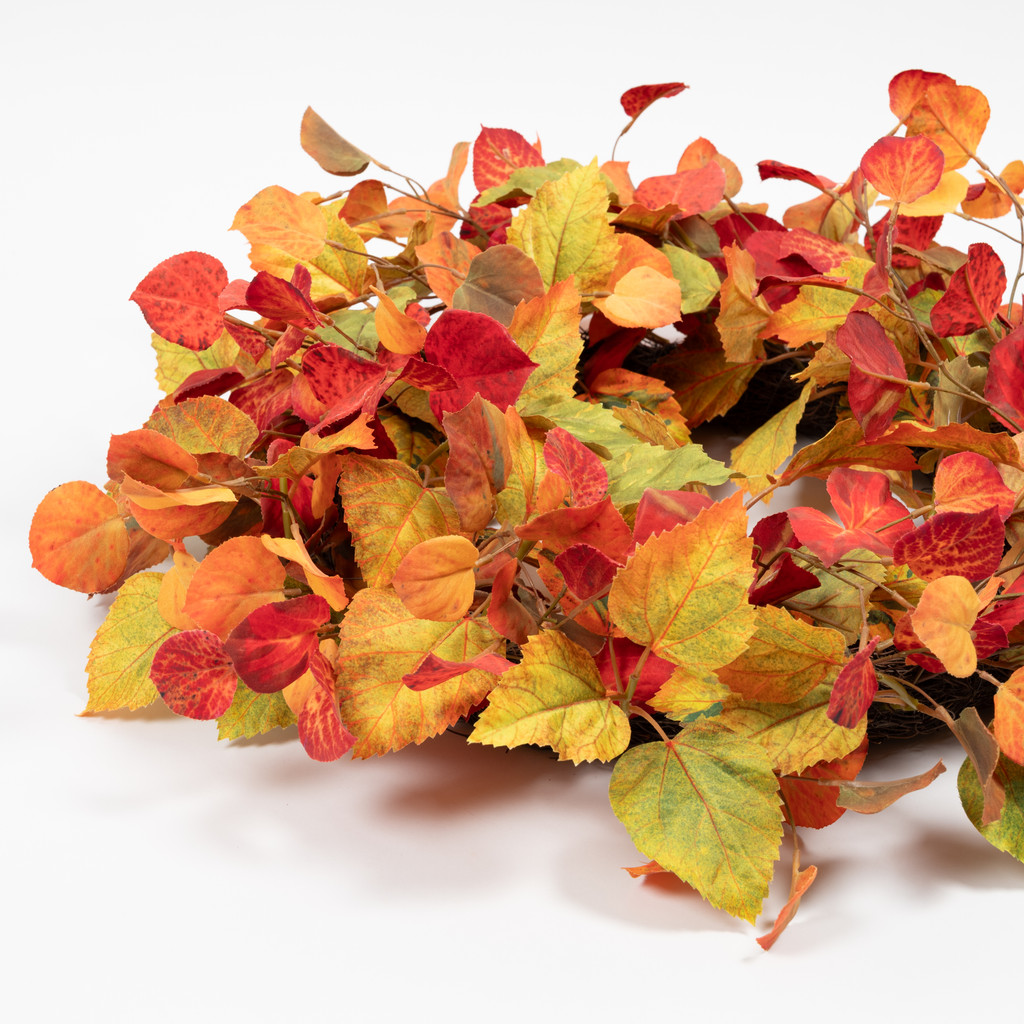 Aspen Leaf Wreath Autumn 23 Inch