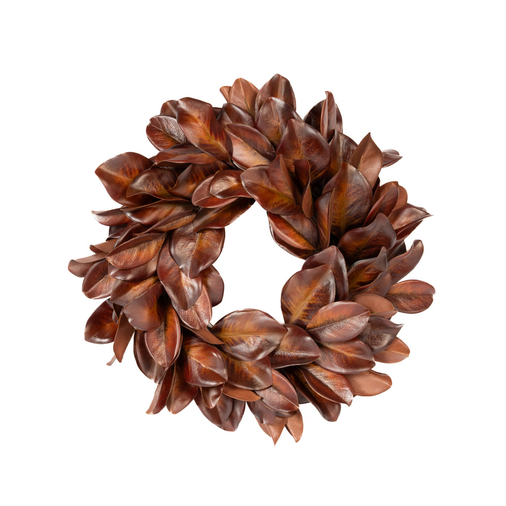Magnolia Leaf Wreath Bourbon 23 Inch