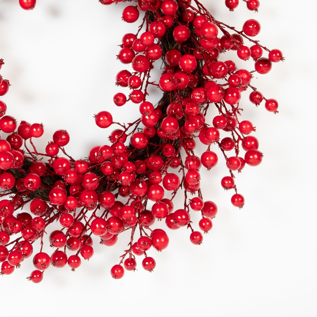 Cranberry Wreath Red 24 Inch