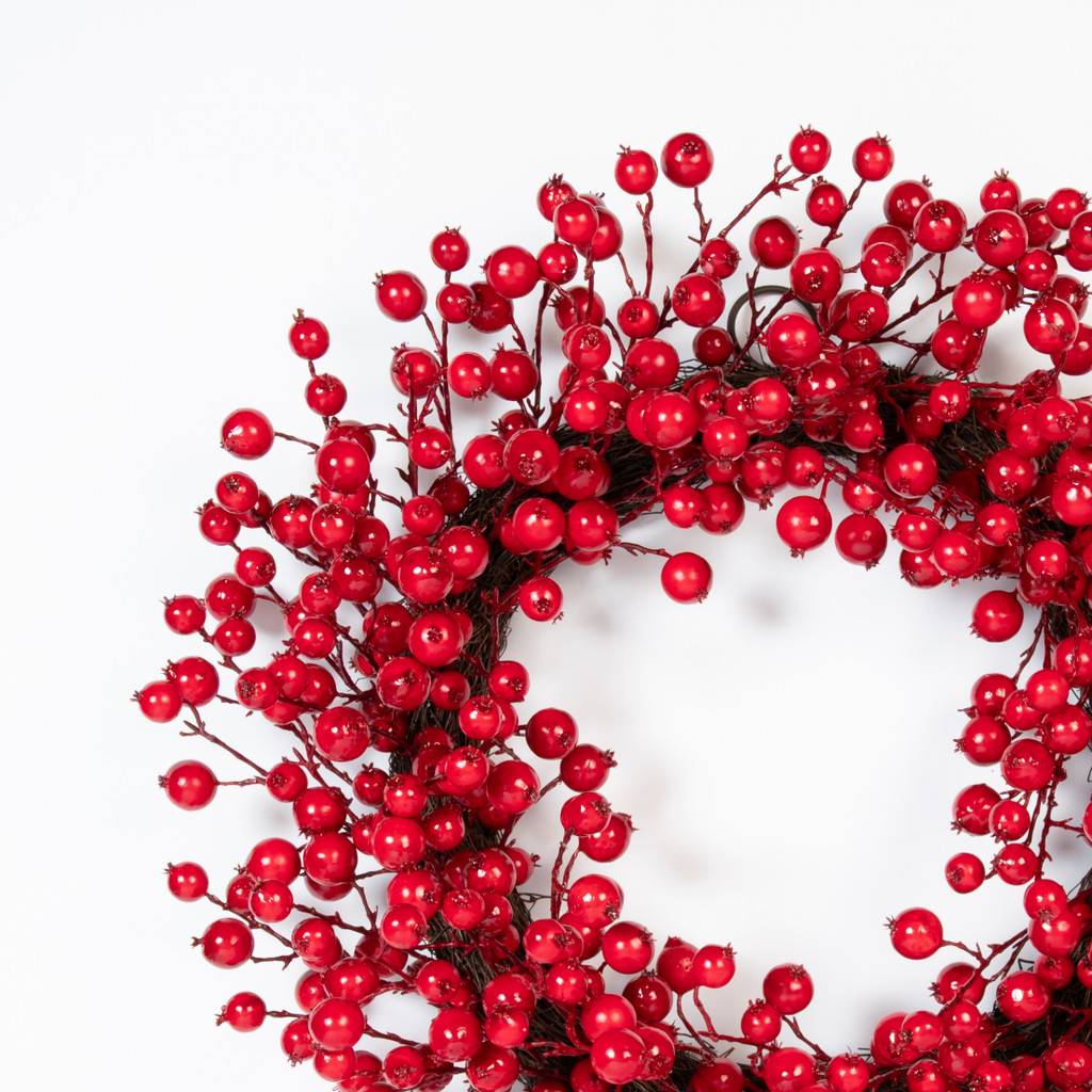 Cranberry Wreath Red 24 Inch