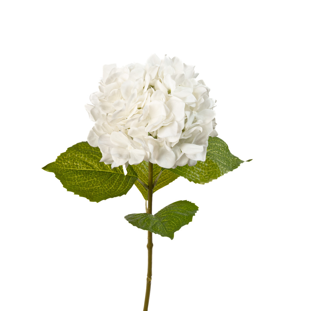 Garden Hydrangea Stem White Real Touch 24 Inch