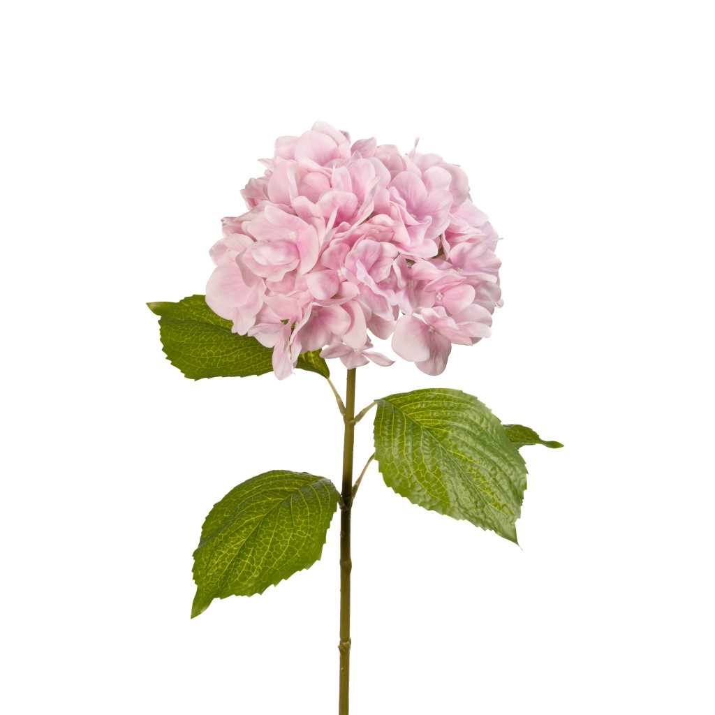 Garden Hydrangea Stem Soft Pink Real Touch 24 Inch