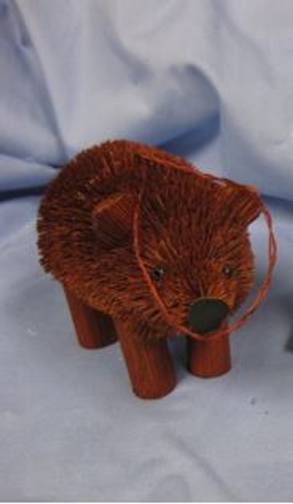 HANDMADE ORNAMENT - GRIZZLY BROWN BEAR - 3.5"