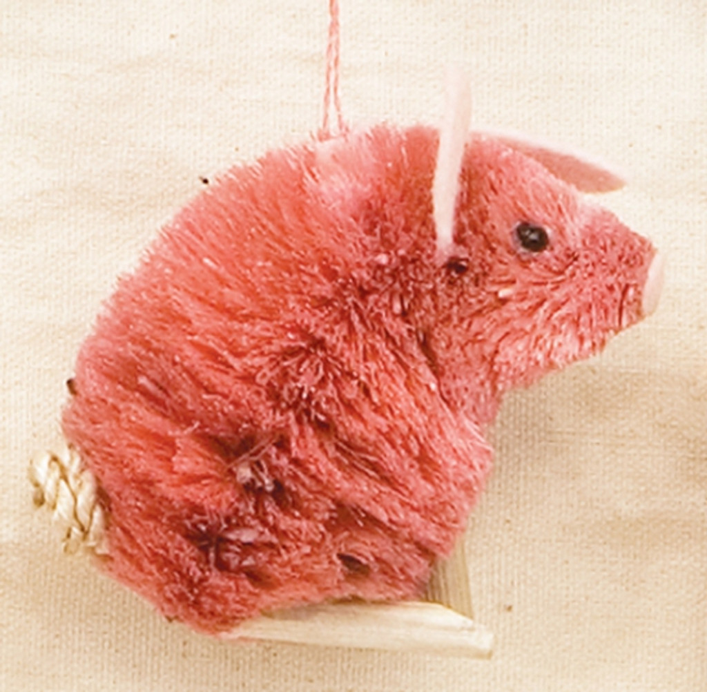 HANDMADE ORNAMENT - PINK PIG