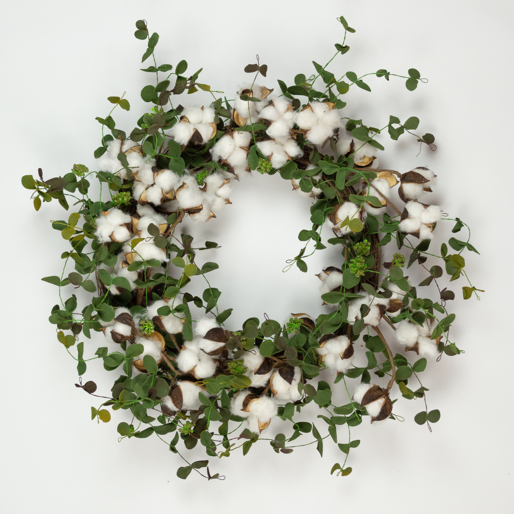 Faux Cotton Eucalyptus Wreath 20 Mills Floral Company Eucalyptus wreath fragrant wreath natural wreath preserved | etsy. faux cotton eucalyptus wreath 20