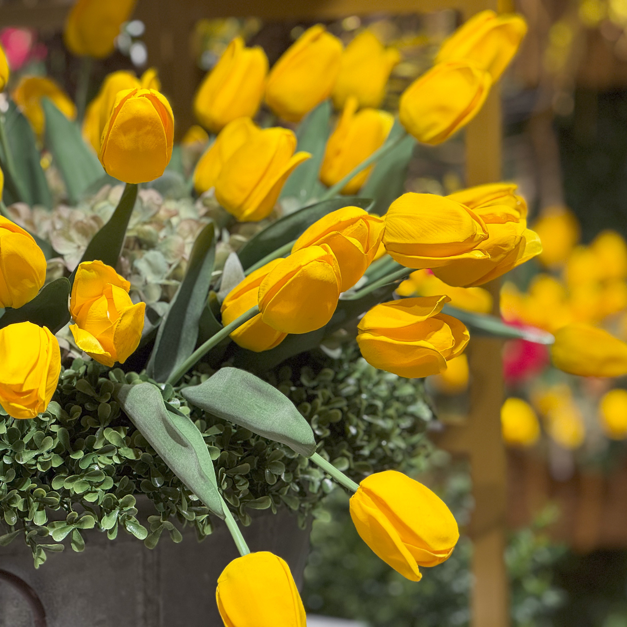 REAL TOUCH TULIP - YELLOW - 17 INCH - Mills Floral Company