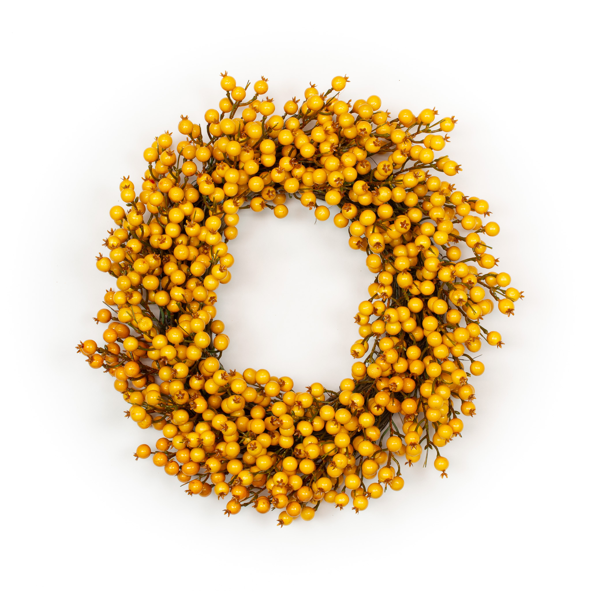 YELLOW BERRY WREATH - 24 INCH - Mills Floral Company