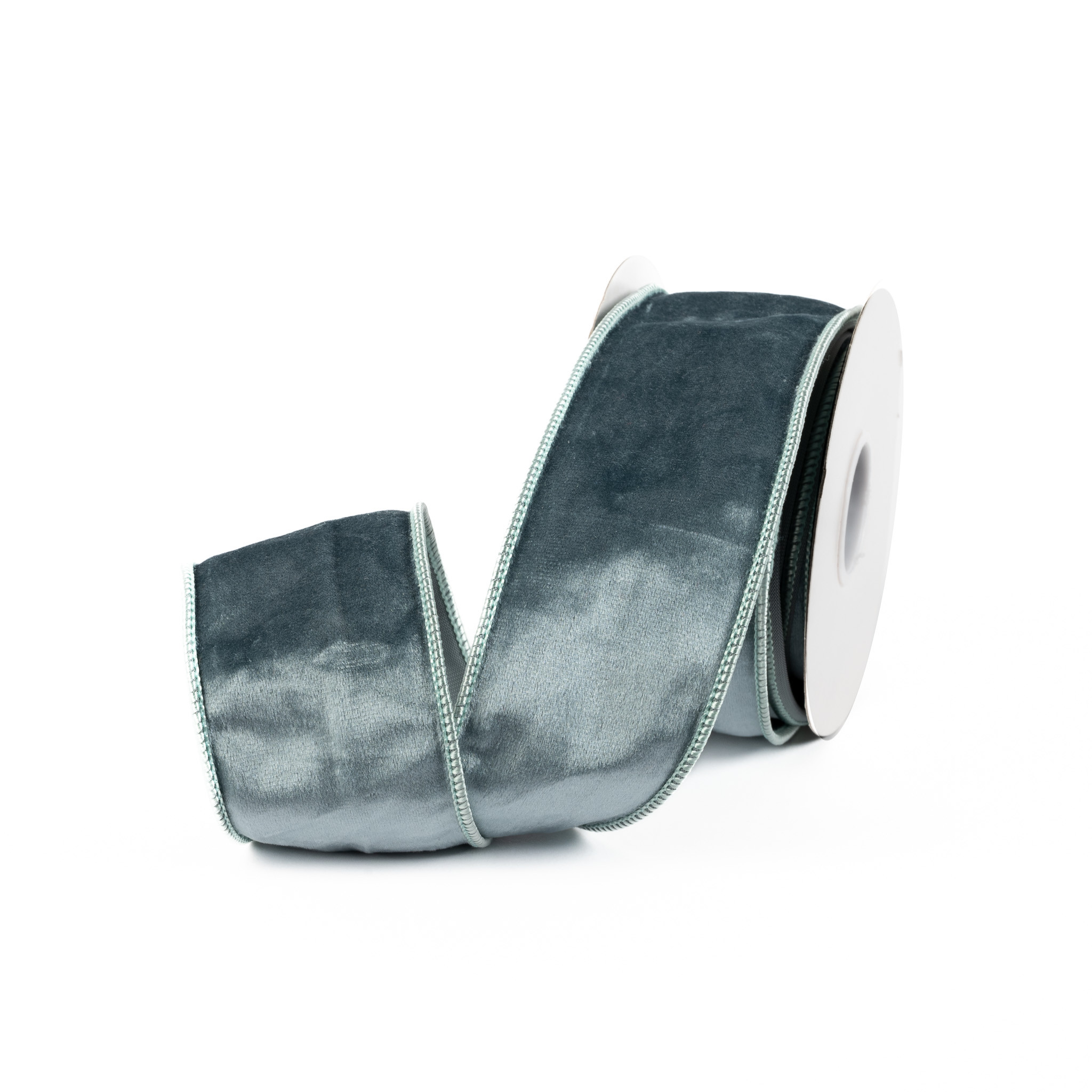 crystal silver tip velvet long ribbon BK Farrisilk Luxury