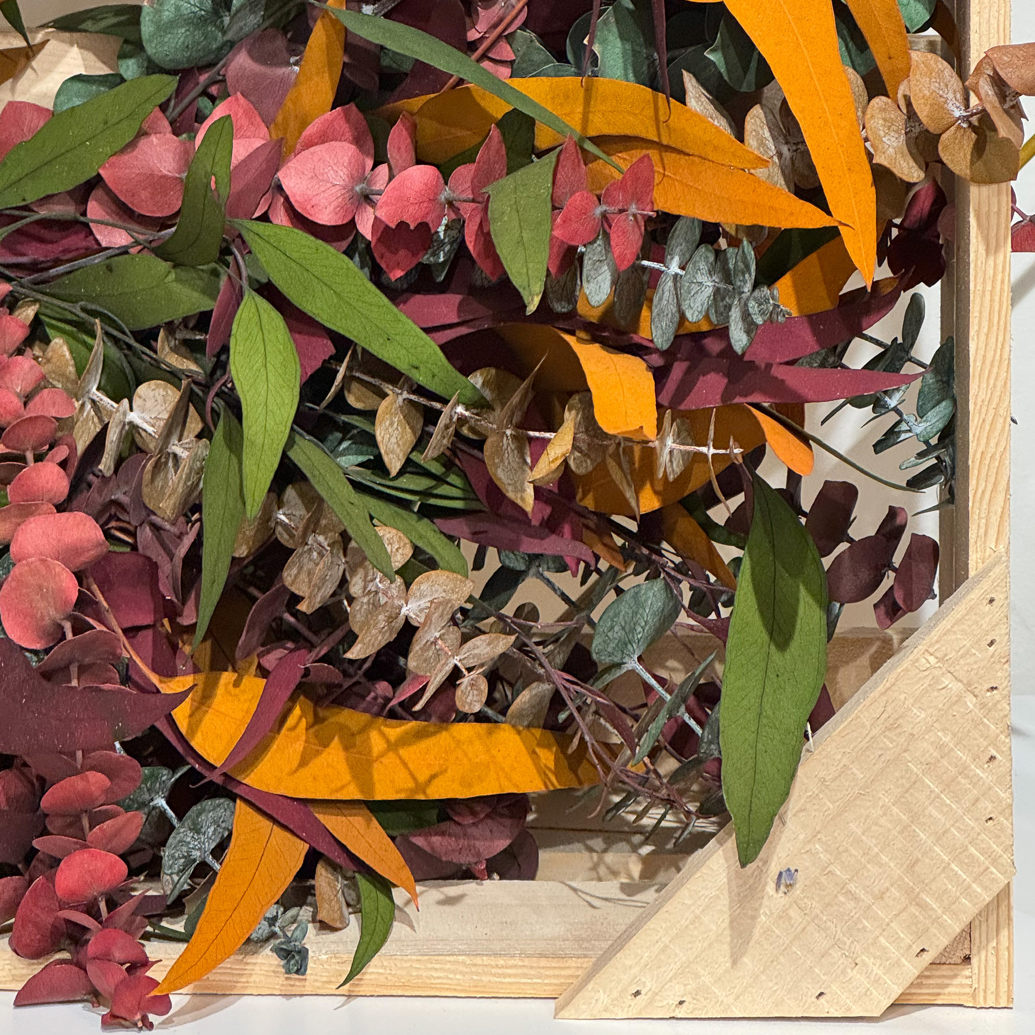 MIXED MULTI COLORED EUCALYPTUS WREATH - Mills Floral Company