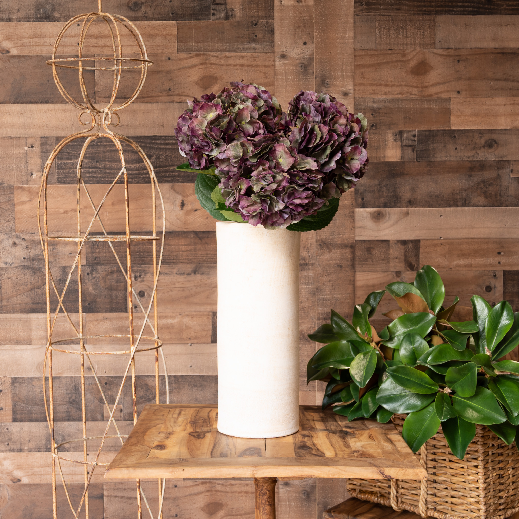 Hydrangea Real Touch Antique Burgundy 29 Inch - Mills Floral Company