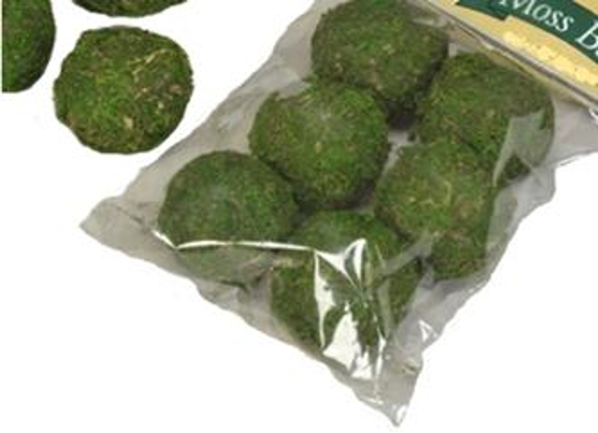 MOSS BALL - GREEN - 12 LARGE - PACKED 2