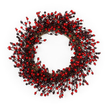 RED BERRY WREATH - 20 INCH