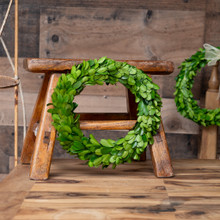 PRESERVED BOXWOOD CANDLE RING - 8 INCH