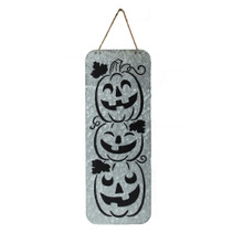 GALVANIZED PUMPKIN SIGN - 11.75" x 31.25"