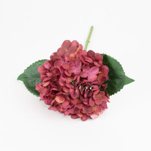 FAUX HYDRANGEA PICK - APPLE RED - 13 INCH