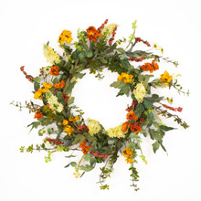 AUTUMN FIELDS WREATH - 22 INCH