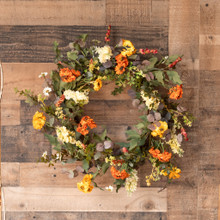 AUTUMN FIELDS WREATH - 22 INCH
