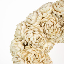 SHOLA CHRYSANTHEMUM 15" WHITE WREATH