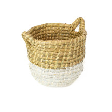 SEAGRASS ROUND TOTE BASKET - MEDIUM - 11 X 12"