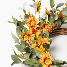 SUNFLOWER WREATH - 16 INCH