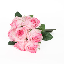 REAL TOUCH ISABEL 12 INCH BOUQUET - LIGHT PINK - 7 BLOOMS