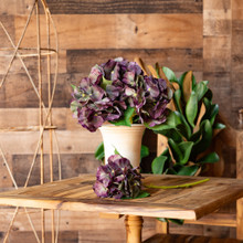 REAL TOUCH HYDRANGEA - ANTIQUE BURGUNDY - 6 INCH X 14 INCH