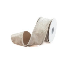 VELVET RIBBON 2.5" X 10 YD - TAUPE