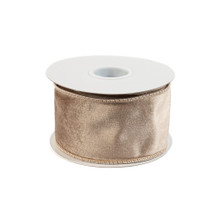 VELVET RIBBON 2.5" X 10 YD - LATTE