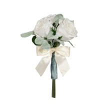 WHITE ROSE & LAMBS EAR BOUQUET