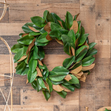 MAGNOLIA LEAF WREATH - 23 INCH