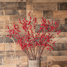 ROSE HIP BRANCH 34 INCH SCARLET