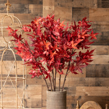 JAPANESE MAPLE LEAF BRANCH - 36 INCH - RED