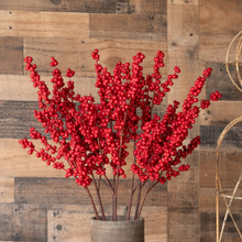 ILEX BERRY BRANCH - RED - 33 INCH