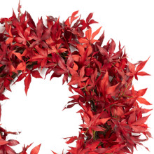 JAPANESE MAPLE LEAF WREATH - 26 INCH - RED