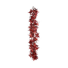 JAPANESE MAPLE LEAF GARLAND 5' - RED