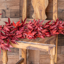 JAPANESE MAPLE LEAF GARLAND 5' - RED