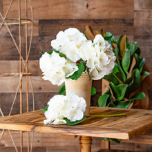 REAL TOUCH HYDRANGEA 14 INCH CHAMPAGNE