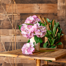 REAL TOUCH HYDRANGEA 14 INCH DUSTY MAUVE