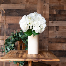 REAL TOUCH HYDRANGEA 20 INCH IVORY