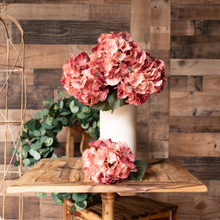 REAL TOUCH HYDRANGEA 20 INCH TERRA COTTA