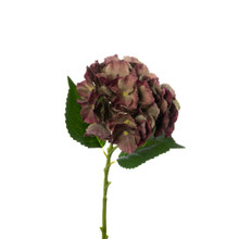 REAL TOUCH HYDRANGEA 20 INCH ANTIQUE BURGUNDY